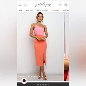 NWT- Petal and Pup Xiomar Dress- orange/ pink.